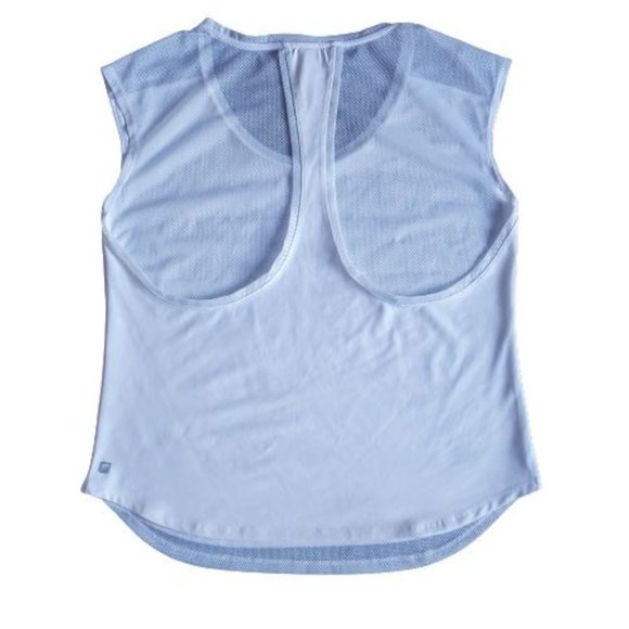 Fabletics Women's Activewear White Vanessa Mesh Back Athletic Top Size Medium - Picture 6 of 13